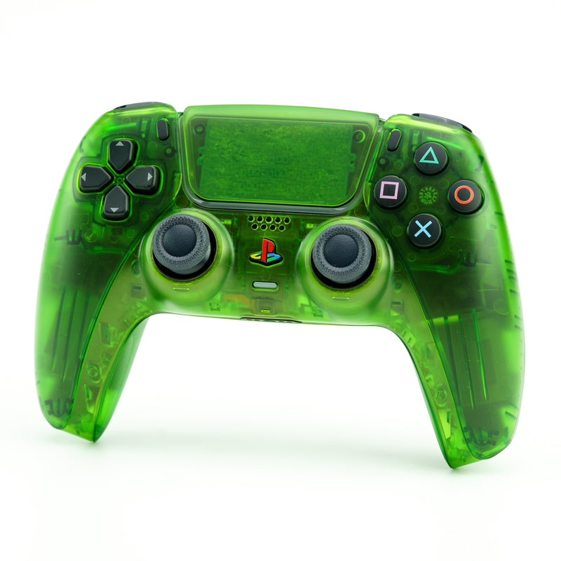 PS5 Translucent-Full Green Custom Controller – LaZa Modz LLC
