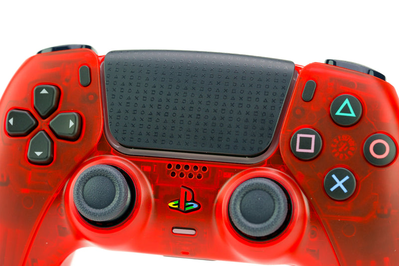 PS5 Translucent Red Custom Controller