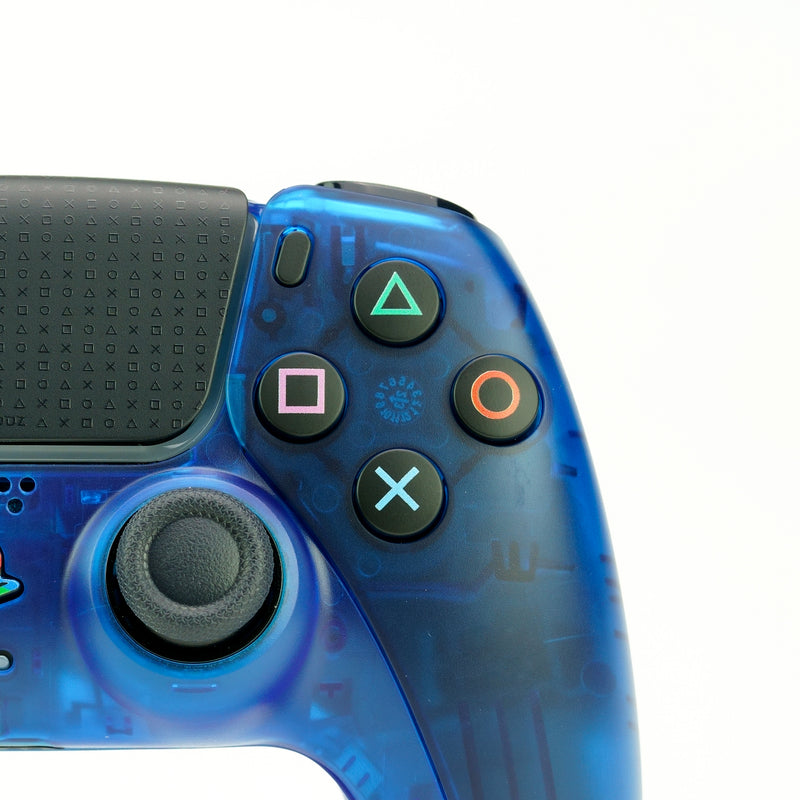 PS5 Translucent Blue Custom Controller