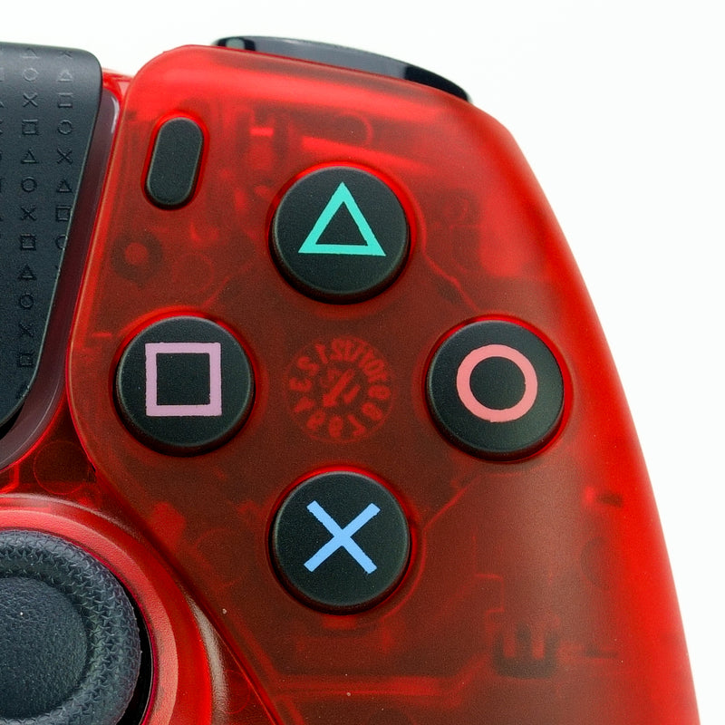 PS5 EDGE Translucent Red Custom Controller