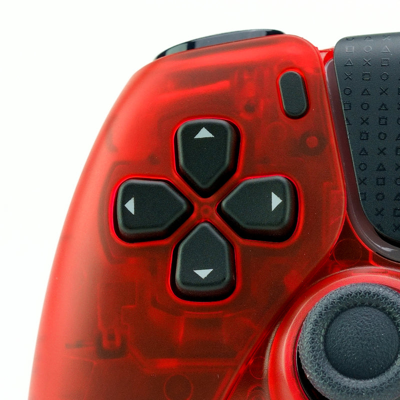 PS5 EDGE Translucent Red Custom Controller