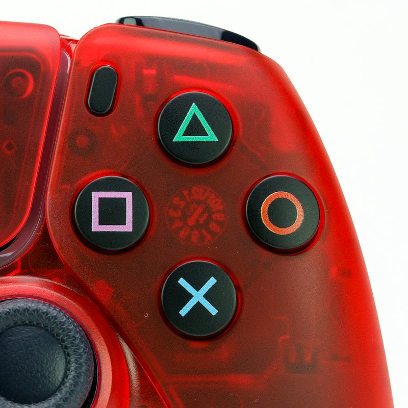 PS5 EDGE Translucent FULL Red Custom Controller