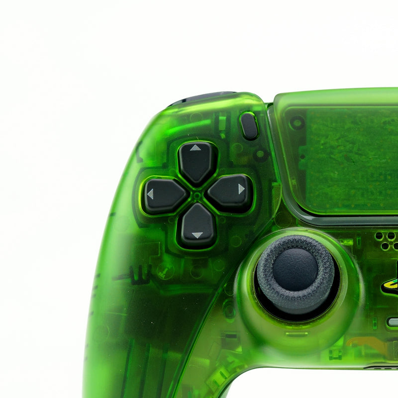 PS5 Translucent-Full Green Custom Controller – LaZa Modz LLC