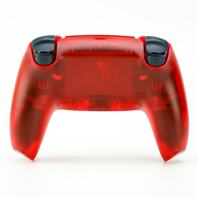 PS5 Translucent-Full Red Custom Controller