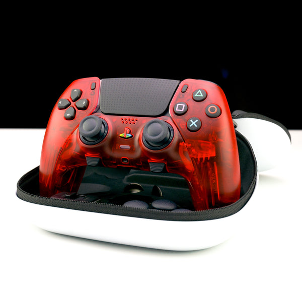PS5 EDGE Translucent Red Custom Controller