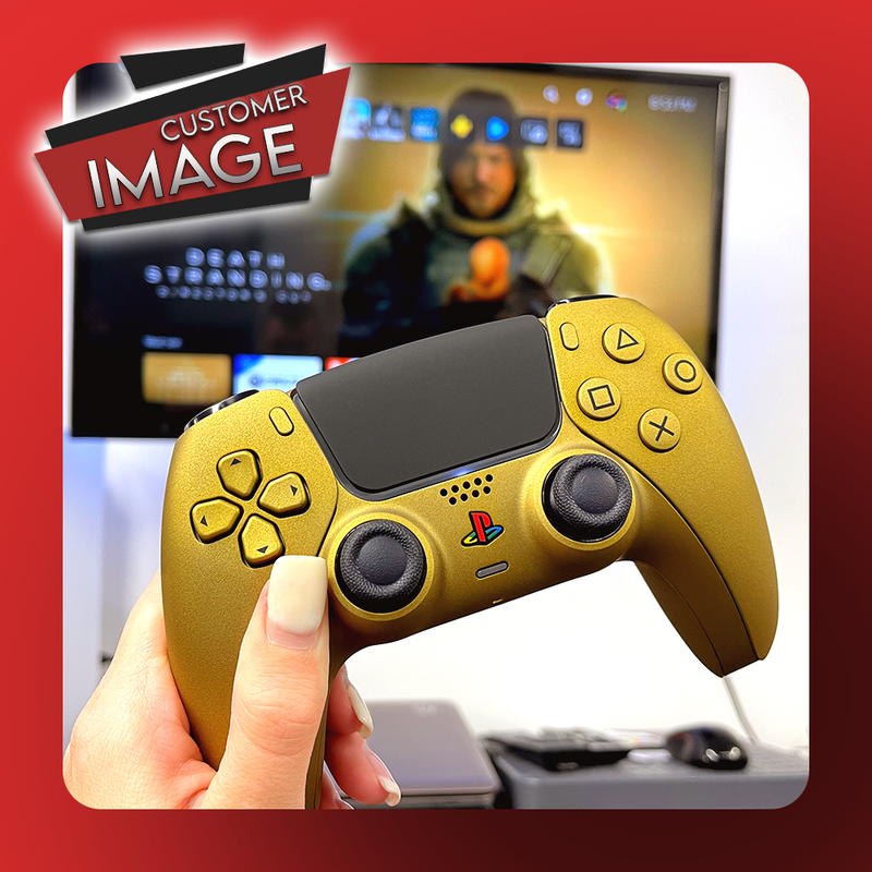 Gold PS5 Controller Skin – Da Meta